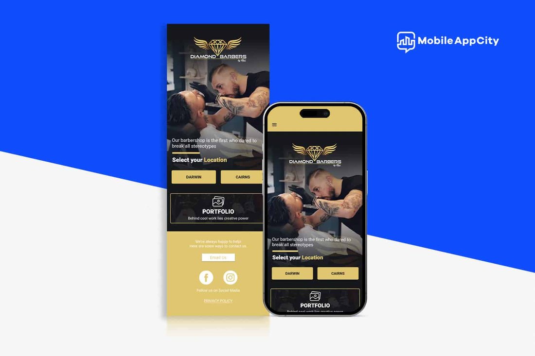 Diamond Barbers booking app